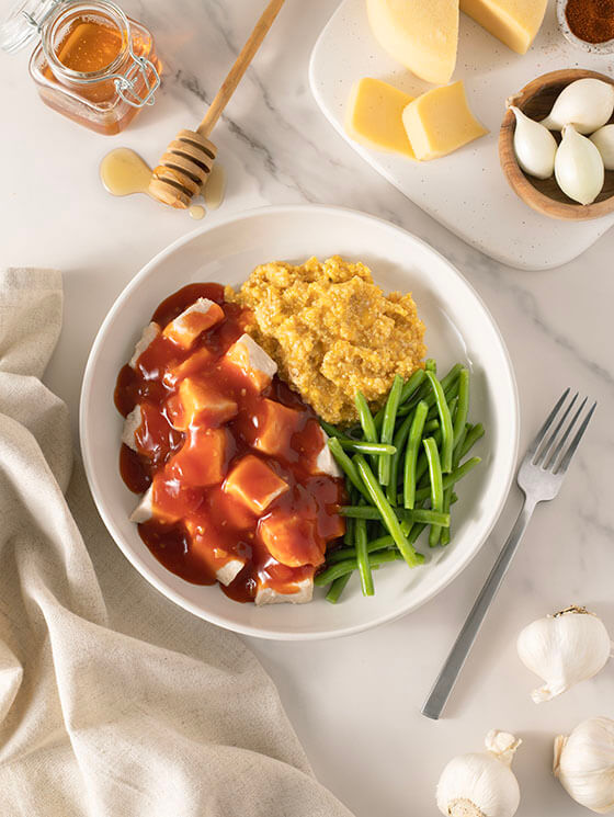 Honey Glazed Chicken with Cheesy Quinoa