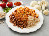 Spicy Black-Eyed Pea Curry with Harissa Cauliflower