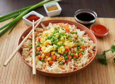 Chicken Egg Roll Bowl with Cauliflower Fried Rice