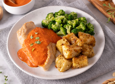 Chicken with Romesco Sauce & Potatoes