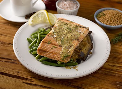 Salmon with Dill Mustard Sauce