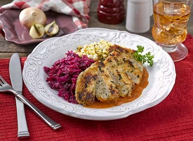 Chicken Spinach Meatloaf with Tomato Glaze