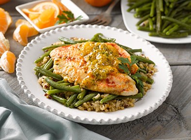 Tilapia with Orange Parsley Sauce