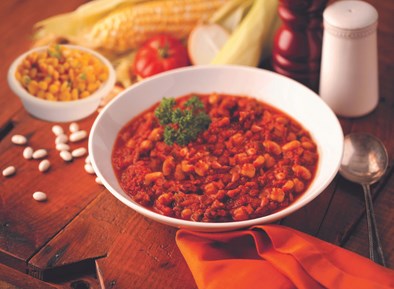 Beef Chipotle Chili with Corn Salad