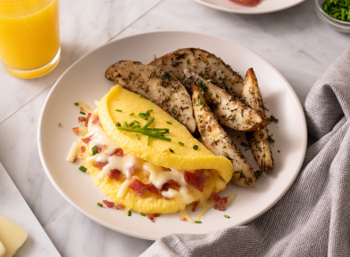 Turkey Bacon & Fontina Cheese Omelet