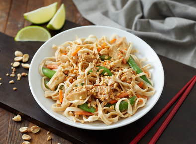 Tofu Pad Thai with Sugar Snap Peas