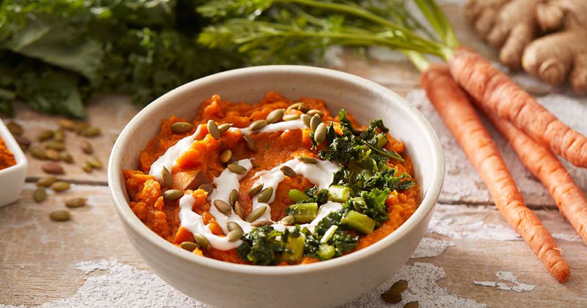 Carrot Ginger Stew with Coconut Yogurt
